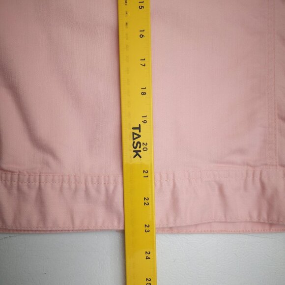 Sears Classic Ladies Size 12 Pink Button Front Embroidery & Sequins Denim Jacket - Picture 12 of 12
